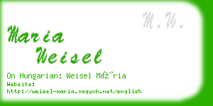 maria weisel business card